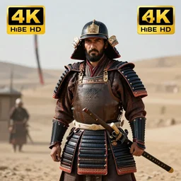 4k uhd photo of a Kurdish Samurai