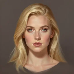 masterpiece head-on symmetrical centered painted portrait, Imogen Poots as Gloomhaven paladin, blonde hair, elegant, in the style of ROSSDRAWS and Ross Tran and Alphonse Mucha and Ayami Kojima and Charlie Bowater and Jean Delville, Pixar, Maya engine, splash comics, tarot card style, Art Nouveau, rich bright colours