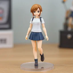 a collectible figurine of emma watson, figma, anime style, on the table, photo