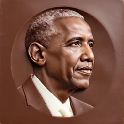 chocolate carving of obama