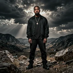Kanye West in the style of Junji Ito