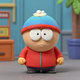 a famous scene from Southpark portrayed in clay, 3d render, unreal engine