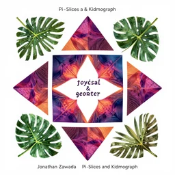 album cover design tropical geometry and joyess emotion, by Jonathan Zawada, Pi-Slices and Kidmograph, colorful digital art