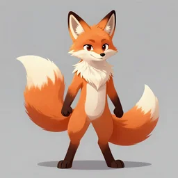 an anthropomorphic fox, fursona!!! by kawacy, trending on artstation, full body