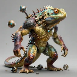 muscly lizard half humanoid creature fantasy character portrait, interesting skin coloring,, ultra realistic, wide angle, intricate details, the fifth element artifacts, highly detailed by peter mohrbacher, hajime sorayama, wayne barlowe, boris vallejo, aaron horkey, gaston bussiere, craig mullins