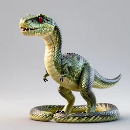 A Snake-Trex crossbreed, illustrated by Antoine Verney-Carron and J. Lesaffre, trending on artstation, 4k, 8k, artstation 3d render, artstation 3d, artstation graphics, artstation lighting
