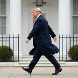 trump running from the law