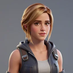 textured film grain subsurface scattering asian fashion model face emma watson as a fortnite character cgsociety octane render unreal engine redshift render trending on artstation trending on artstation render blender behance cg superhero