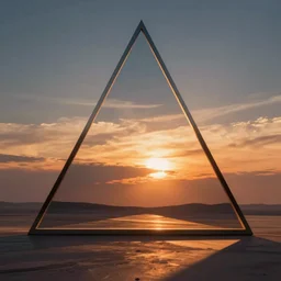 triangle sunset futurist