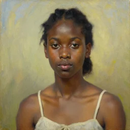 portrait of a dark lady in summer heatwave, painting by coles philips, oil on canvas