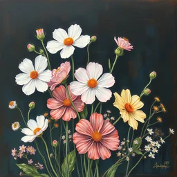 painting of flowers by murakami