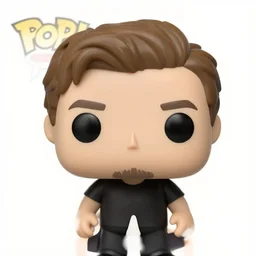 a funko pop of german young man with brownish hair, short goatee and round light grey glasses in its box, the box says ultrablurrart