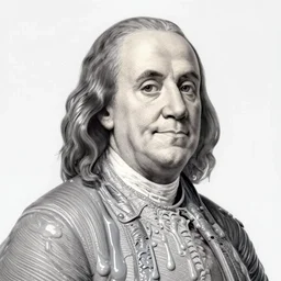 Benjamin Franklin wearing drip