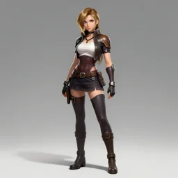 full body shot of aerith gainsborough, highly detailed, concept art trending on artstation