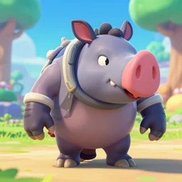 A humanoid Tapir in Super Smash Brothers Ultimate, 4k HDR