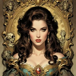 a beautiful detailed front view portrait of a woman with ornate growing around, ornamentation, sculpture, elegant, beautifully lit, artgerm, joshua middleton comic cover art,