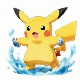 bitcoin inspired pokemon, ken sugimori art, original 1 5 1, watercolor