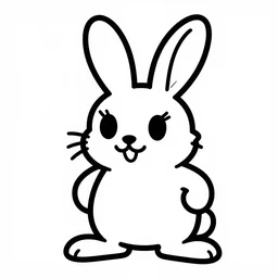 line art crazy rabbit vector illustration, bold lines, svg, clipart, mcbess, behance, devianart, artstation, dribble, creary, ello, cgsociety, drawcrowd, pixiv, concept art world, our art corner, newgrounds, doodle addicts, penup