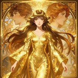 symmetry!!!!!! beautiful anime ice angel close portrait, wearing golden inscriptions robes, ultra detailed, elegant, intricate, golden ratio, pixar, anime, dynamic lighting, digital art, digital painting, artstation, wlop, sharp focus, illustration, art by artgerm and greg rutkowski and alphonse mucha, 8 k