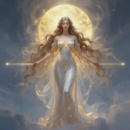 Goddess of Dreams, Celestial, artstation, 4k, 8k, golden ratio