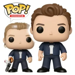 a funko pop of blaine anderson as played by darren criss, bow tie