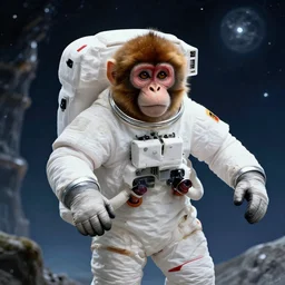 monkey as astraunaute inside south - n 7