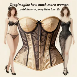 imagine how much more women could have accomplished if it wasn't for corsets, girdles, bras and high heels.