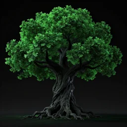 Tree of life, Octane render, 8k texture, HD, Noah Bradley, otherworldly, realistic, 300 DPI, psychedelic black light style, Incredible Black and dark green Illustration, Exquisite and smooth detail, post processed