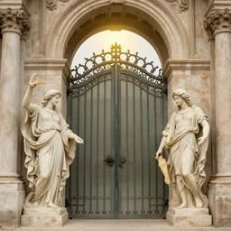 the gates of heaven in hyper realistic detail