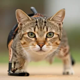 a cat giraffe