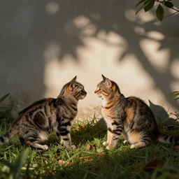 cats having fun by Dave Rapoza