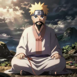 naruto as a religious sikh, anime style