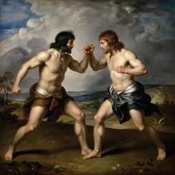 Paul Phoenix fights Yoshimitsu, by Hieronymous Bosch