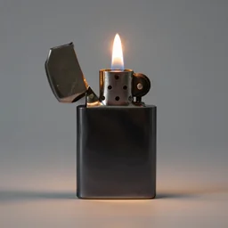 a lit gas lighter, beautiful, f/1.4, 90mm studio photo, awesome