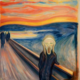 a corrupted version of the scream by edvard munch