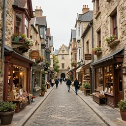 a busy fantasy street within a fascinating old city, quirky shops, narrow streets, old buildings, cobblestones, stone steps, street life, by Sylvain Sarrailh,  cinematic, simple but effective composition, clean lines, beautiful digital painting, oil painting, detailed,  dungeons and dragons, lord of the rings