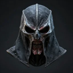 imperial assassin head, terrifying, grimdark, photorealistic, closeup, symmetrical, artstation