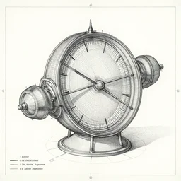 a blueprint of time machine by da vinci