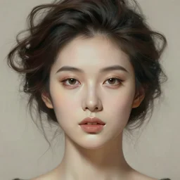 portrait of a beautiful woman, enigmatic beauty, head in focus, intricate, elegant, highly detailed, artistic, concept art, painterly, hasselbrad photography, sharp focus, art style by hans jokem bakker