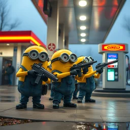 minions sighted in local gas station, begin shooting people with guns