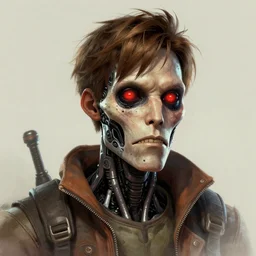 asthetics! pretty! cell shaded  scary head portrait of cyborg christopher reeve as Borderlands 3 concept art, llustration, postapocalyptic grunge, concept art by  Eric Barnett, highly detailed, sharp focus,alien, HQ, 4K ,art by Eric Barnett