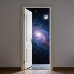 through the open door into a new universe