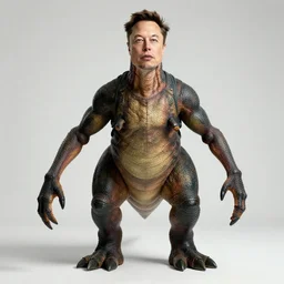 elon musk with dinosaur arms