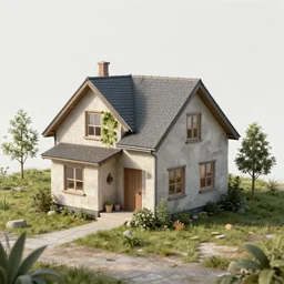 concept art of a realistic house adapted to climate change