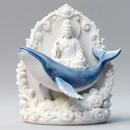decorative shrine of the humpback whale god of the sea, acanthus scroll, ceremonial clouds, dripping paint, fibonacci rhythm, artstation, art germ, wlop, karol bak, christopher balaskas