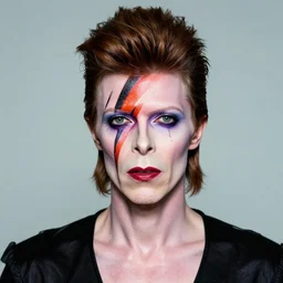 an unfortunate portrait of david bowie in juggalo makeup