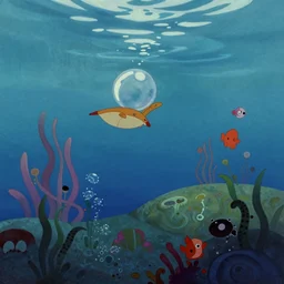 very detailed and perfectly readable fine and soft relevant out of lines soft edges painting by beautiful walt disney animation films of the late 1 9 9 0 s and thomas cole in hd, we see an ocean world, nice lighting, perfect readability