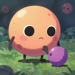 asteroid with eyes and legs giving its hand to a little asteroid, his brother, cute, kawaii, cute style, makoto shinkai lois van baarle, ilya kuvshinov