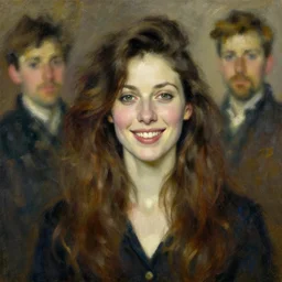 a stunning masterful portrait of a confident polish woman with free hair and a happy eyes by andrew wyeth, john singer sargent, and norman rockwell, natural light, oil painting, ethereal, wong kar wai, strong brushwork