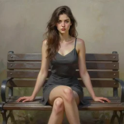 perfectly - centered - portrait of a beautiful lady sitting on the bench, intricate, highly detailed, digital painting, artstation, concept art, smooth, sharp focus, illustration, realism, oil painting, unreal engine 5, 8 k, art by artgerm and sam spratt